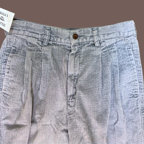 Eddie Bauer Cotton Pants | Blue Pleated | Size 10 | Vintage 90s - Picture 3 of 4